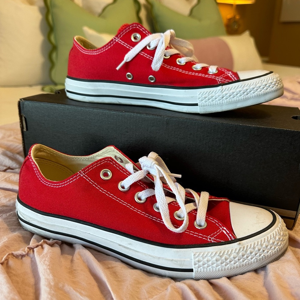 Converse Red Low Top Women’s